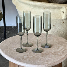 Load image into Gallery viewer, Champagne Glass in Smoke