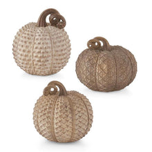Load image into Gallery viewer, Resin Beige Textured Pumpkin | Three Styles