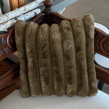Load image into Gallery viewer, Olive Faux Fur Pillow | Two Styles