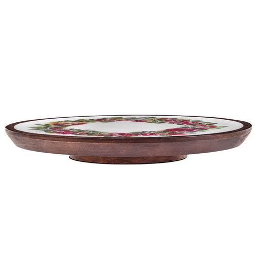 Cranberry Wreath Lazy Susan