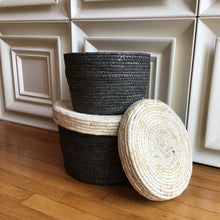 Load image into Gallery viewer, Woven Lidded Basket Set