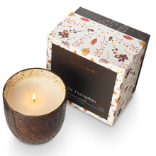 Load image into Gallery viewer, Midnight Pumpkin Crackle Glass Boxed Candle