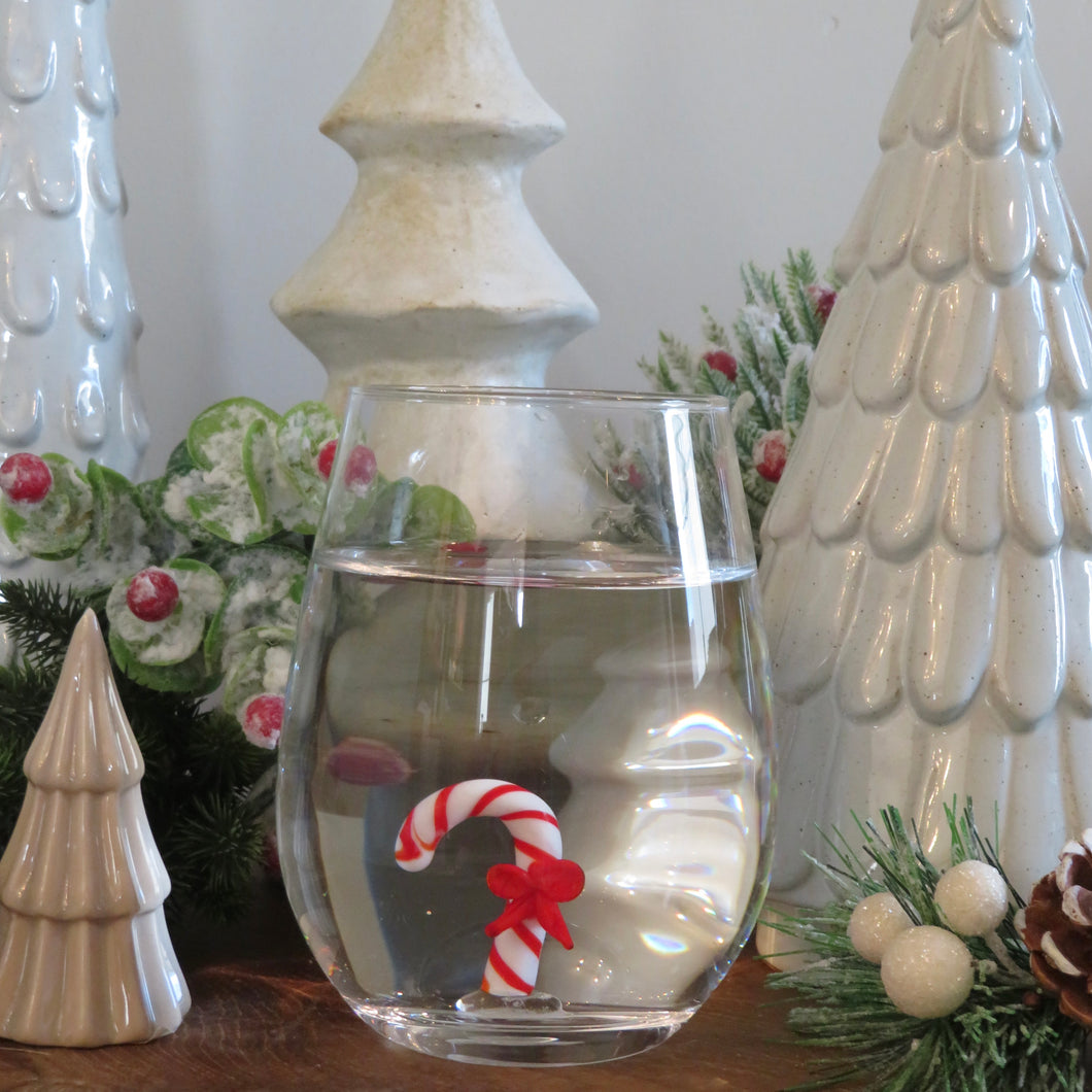 Stemless Wine Glass Holiday Theme