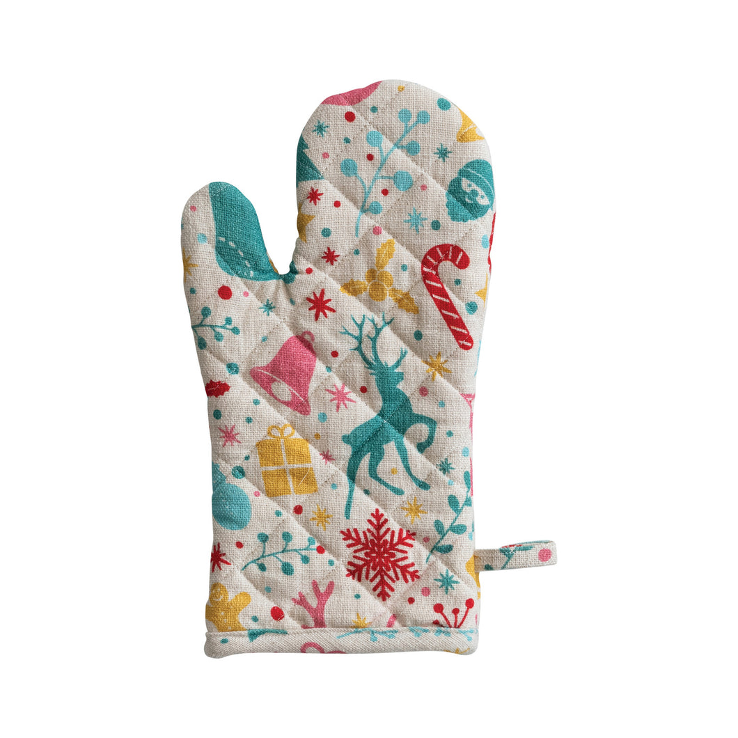 Holiday Printed Oven Mitt