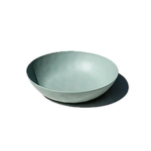 Load image into Gallery viewer, Round green melamine bowl on a white background.