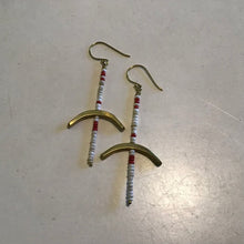 Load image into Gallery viewer, Red Beaded Earrings