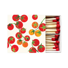 Load image into Gallery viewer, Matchbox with tomato design on the lid and red tipped matches inside