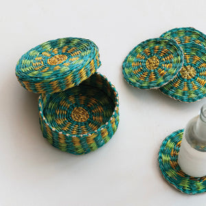 Hand woven Seagrass Coasters available at Bench Home