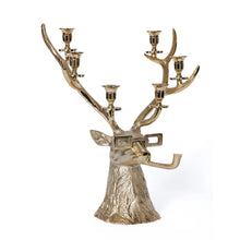 Load image into Gallery viewer, ZODAX Pipe-Lit Stag 6-Tier Candle Holder - Gold