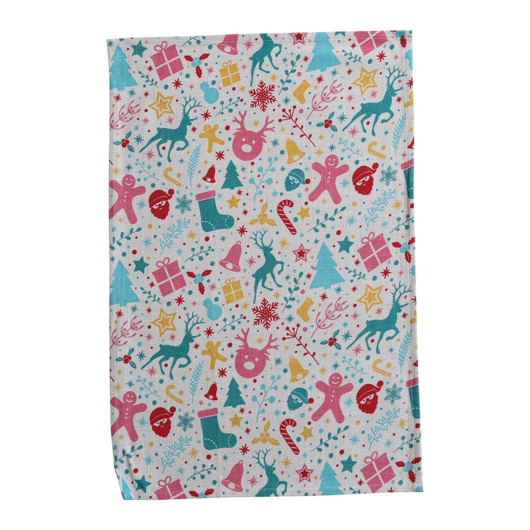 Holiday Printed Tea Towel