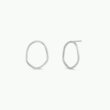 Load image into Gallery viewer, Silver Organic Hoop