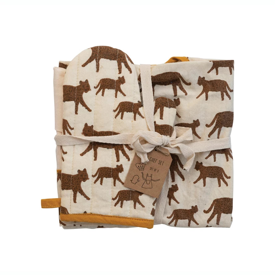 Kids Cotton Apron Set | 2 Styles