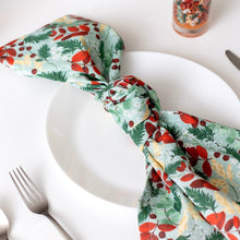 Load image into Gallery viewer, Holiday Yuletide Blooms Kitchen Tea Towel Set