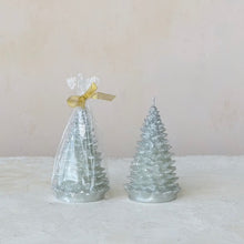 Load image into Gallery viewer, Silver Tree Shaped Candle