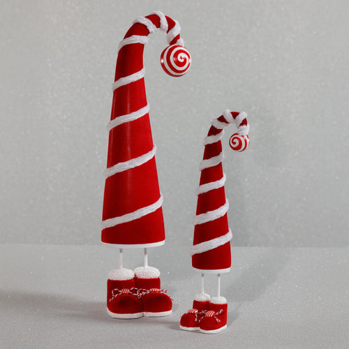 ZODAX Whimsical Candy Cane Hat Figure | Two Styles