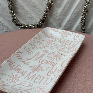 Holiday Pink & White Tray available at Bench Home