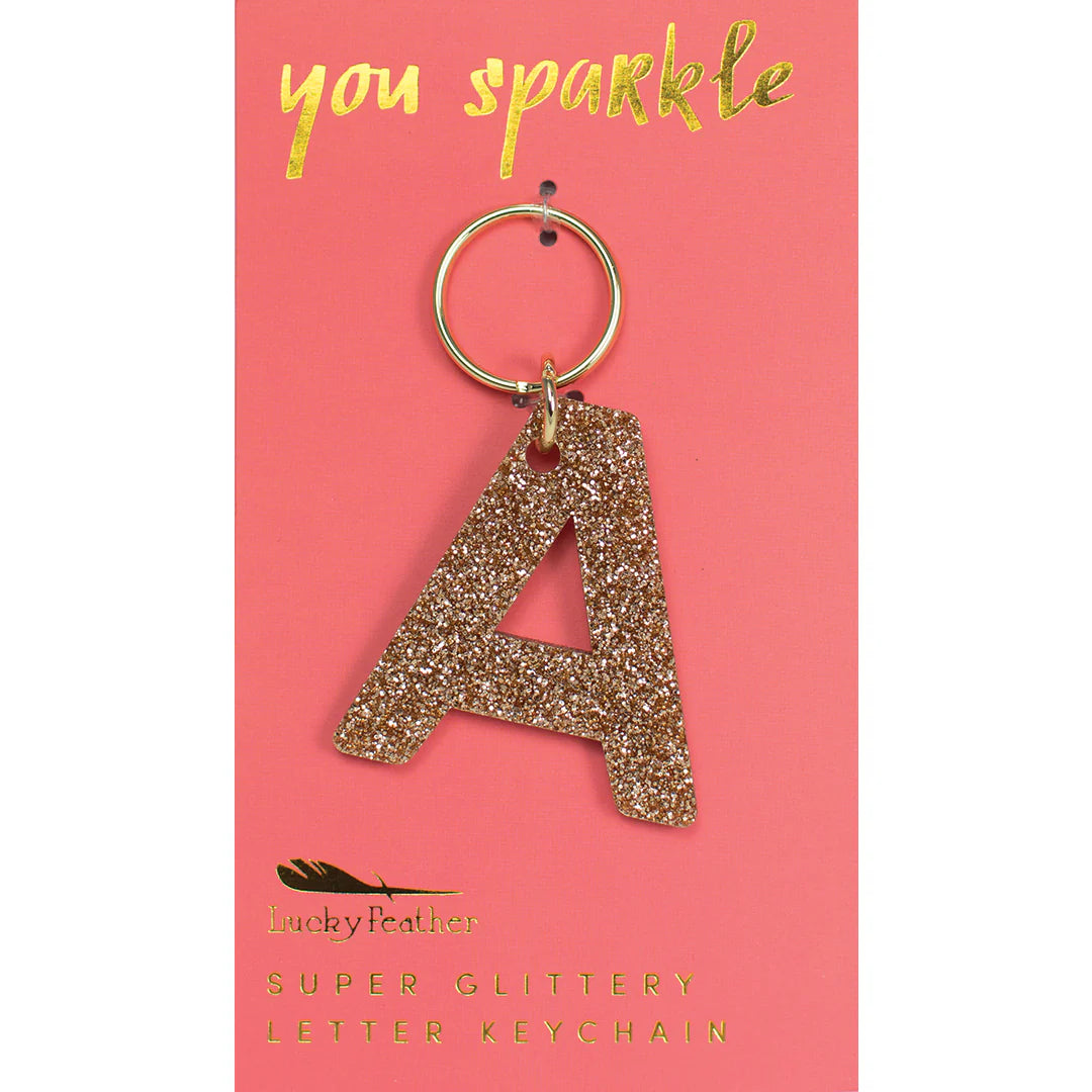 Glittery Letter Keychain – Bench Home