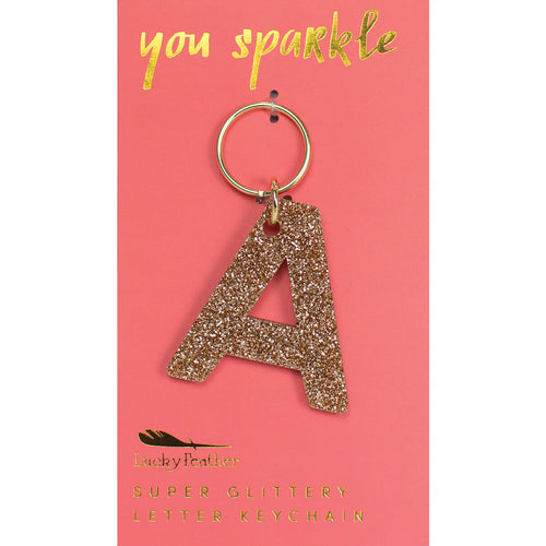 Gold glittery letter 