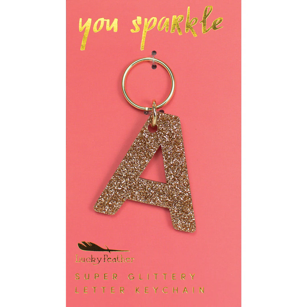 Gold glittery letter 
