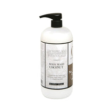 Load image into Gallery viewer, Archipelago Botanicals Coconut body wash in white bottle with black pump, displayed on a white background.