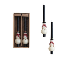 Load image into Gallery viewer, Snowman Taper Candle | Set of 2