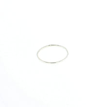 Load image into Gallery viewer, Sterling silver stacking ring with a soft hammered finish, displayed on a white background. 