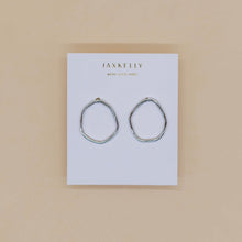 Load image into Gallery viewer, Silver Organic Hoop