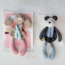 Load image into Gallery viewer, Teddy bear  and bunny plushies on a white background.