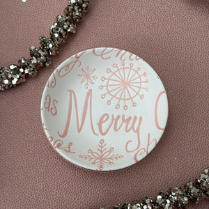 Holiday Pink & White Dish available at Bench Home