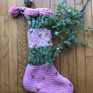 Pink Crocheted Stocking available at Bench Home