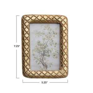 Photo Frame with Diamond Pattern | Mango Wood available at Bench Home