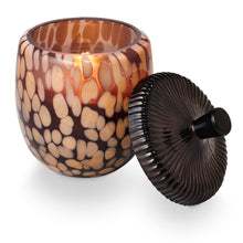 Load image into Gallery viewer, Midnight Pumpkin Glass Acorn Candle