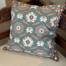 Load image into Gallery viewer, Floral Embroidered Square Pillow