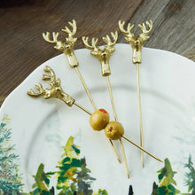 Load image into Gallery viewer, Reindeer Cocktail Pick Set
