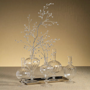ZODAX Beaded Glass Berry Pick - Clear and Silver available at Bench Home