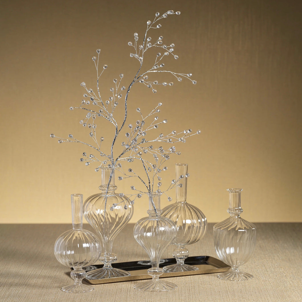 ZODAX Beaded Glass Berry Pick - Clear Or Silver