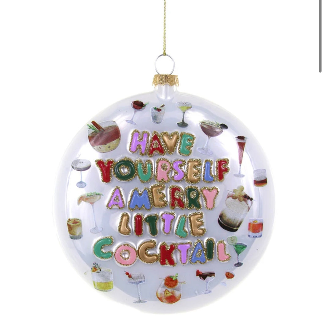 Merry Little Cocktail Ornament