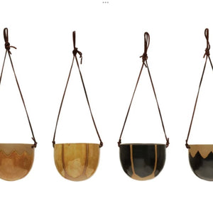 Hanging Pot with Leather | 4 Styles available at Bench Home