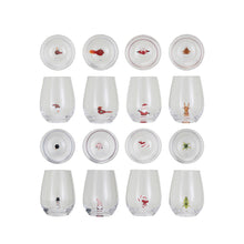 Load image into Gallery viewer, Stemless Wine Glass Holiday Theme