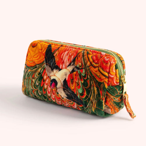 Quilted Vanity Bag - Marbled Swallow