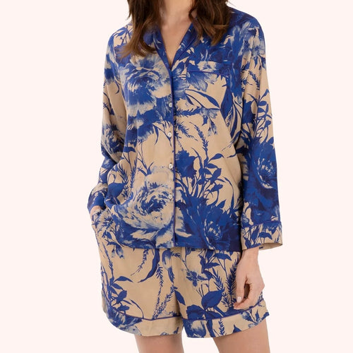 China Bloom Blues Pajamas | Three Styles