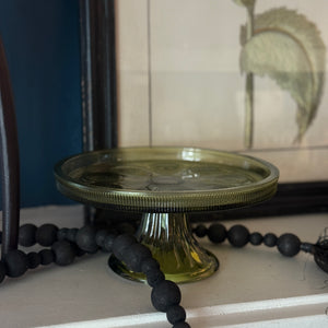 Codi Olive Glass Cake Stand available at Bench Home