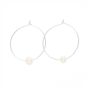 Fresh Water Pearl Hoop Earrings available at Bench Home