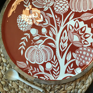 Fall Round Wood Platter available at Bench Home