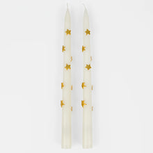 Load image into Gallery viewer, Gold Star Taper Candles