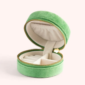 ￼Round Velvet Jewelry Box available at Bench Home