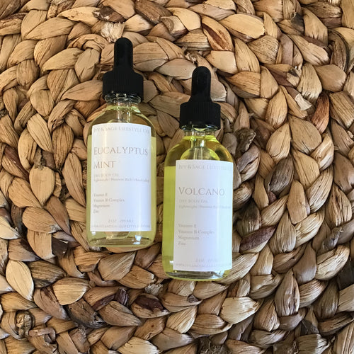 dry body oil with dropper caps 