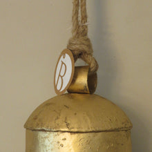 Load image into Gallery viewer, Large Gold Bell With Jute