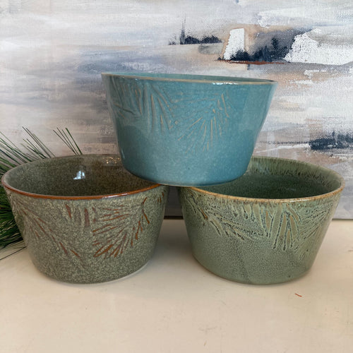 Stoneware Pine Bough Bowl | 3 Styles