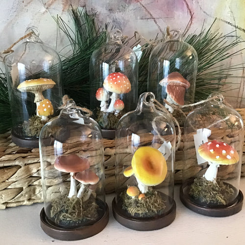 Mushroom Cloche Ornaments | 6 Styles